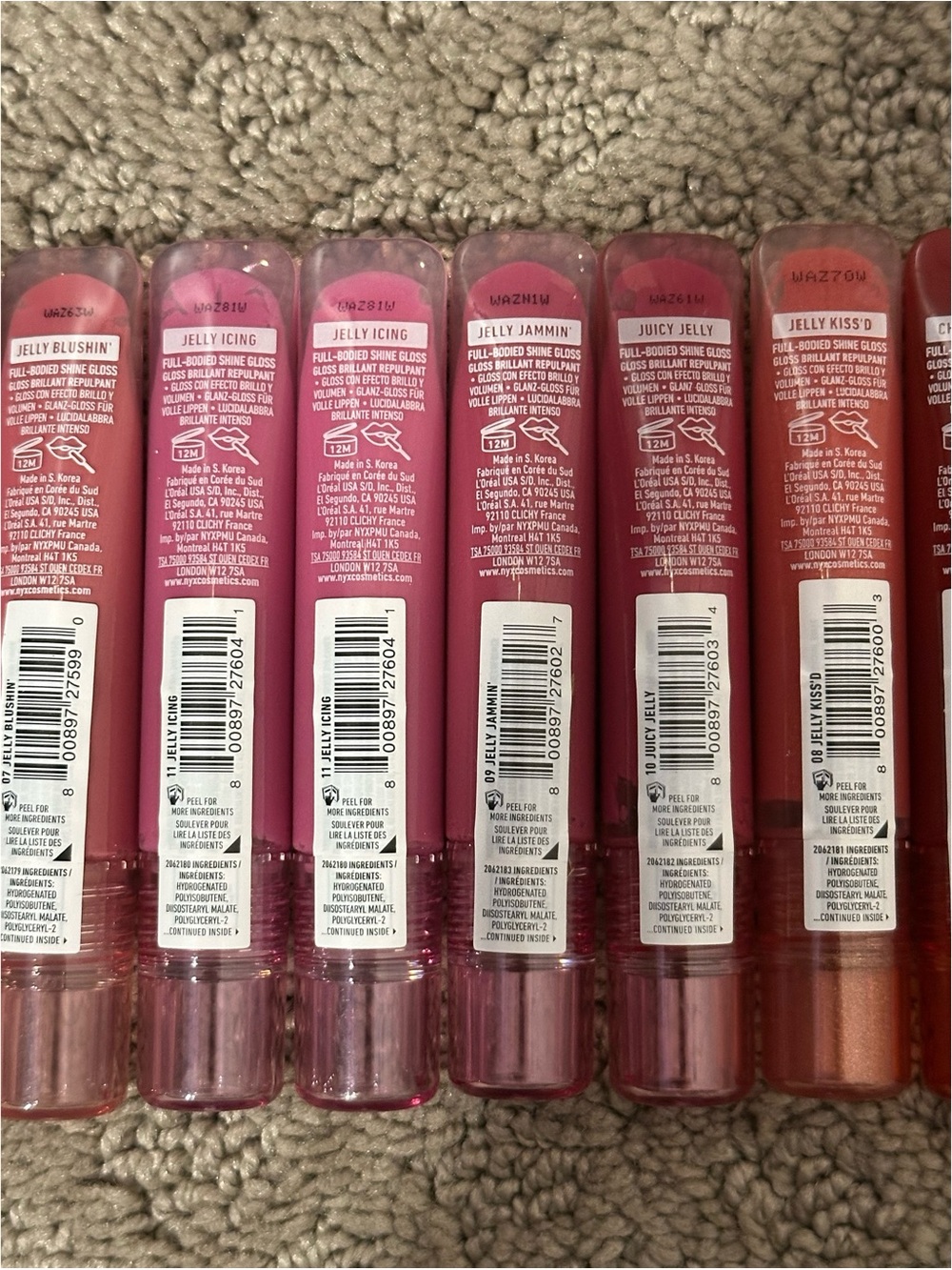 BRAND NEW NYX Professional Makeup Jelly Job Lip Gloss Bundle – 13 Full Glosses - Picture 6 of 8